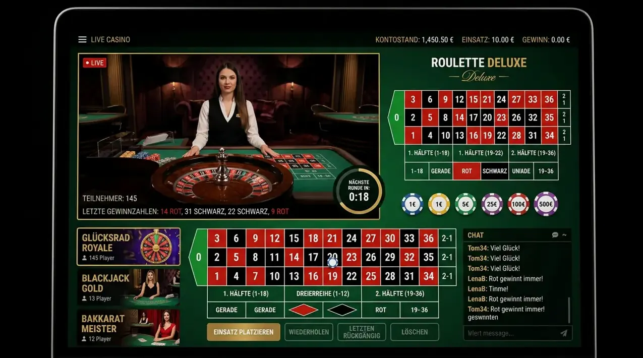 Live Casino — Auswahl bei True Luck